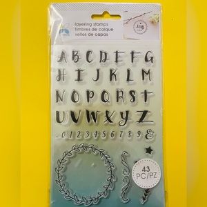 43pc Name Brand ABC’s, 123’s/Monogram Stamp Set